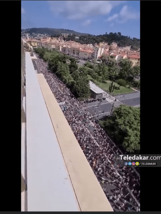 Images impressionnantes de la manifestation à Nice contre le Pass Sanitaire